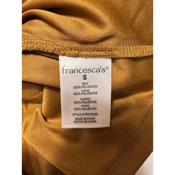 Blue Rain X Francesca's Mustard Yellow Leopard Print Tube Top Size Small - Picture 11 of 11